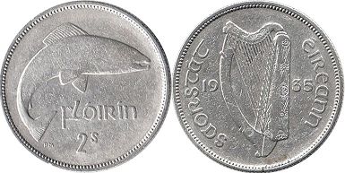 coin Ireland 1 florin 1935
