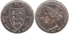 coin Jersey 1/48 shilling 1877