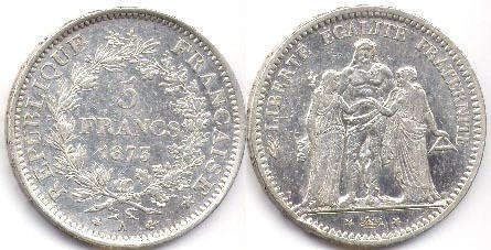 France 5 francs 1873