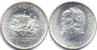 San Marino 1000 lire 1978