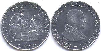 Vatican 100 lire 1987