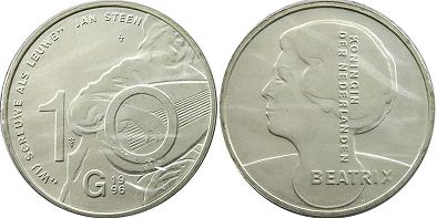 monnaie Pays-Bas 10 gulden 1996