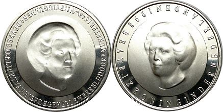 monnaie Pays-Bas 50 gulden 1998