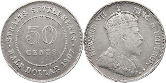 syiling Negeri-negeri Selat 50 cents 1907
