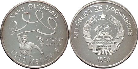 coin Mozambique 1000 meticais 1998