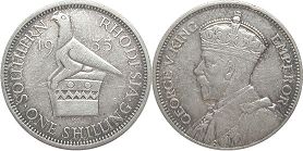 coin Rhodesia 1 shilling 1935