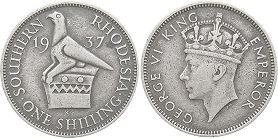 coin Rhodesia 1 shilling 1937