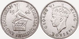 coin Rhodesia 1 shilling 1946