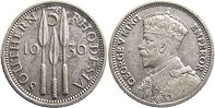 coin Rhodesia 3 pence 1936