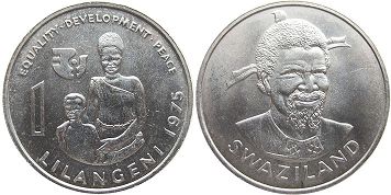coin Swaziland 1 lilangeni 1975
