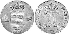 coin Sweden 1/12 riksdaler 1811