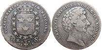 coin Sweden 1/16 riksdaler 1835