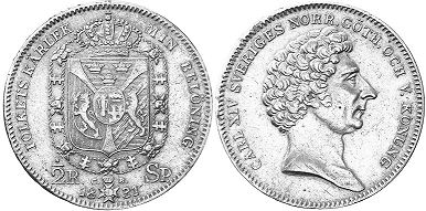coin Sweden 1/2 riksdaler 1831
