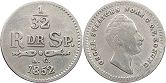 coin Sweden 1/32 riksdaler 1852