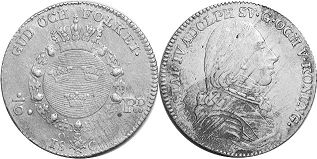 coin Sweden 1/6 riksdaler 1809