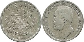 mynt Sverige 1 krona 1904