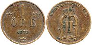 coin Sweden 1 ore 1875