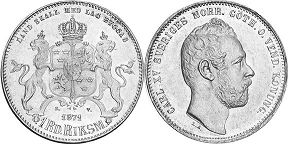 coin Sweden 1 riksdaler 1871