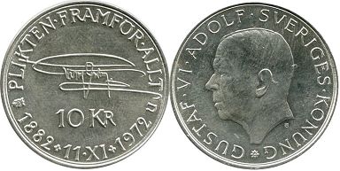 mynt Sverige 10 kronor 1972
