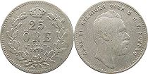mynt Sverige 25 öre 1871