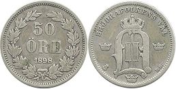 coin Sweden 50 ore 1898