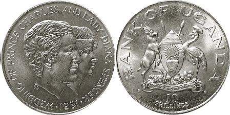 coin Uganda 10 shillings 1981