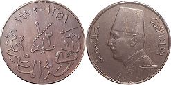 coin Egypt 1/2 millieme 1932