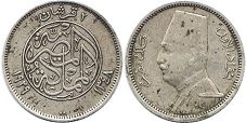 coin Egypt 2 piastres 1929