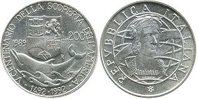 moneta Italy 200 lire 1989