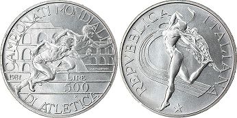 moneta Italy 500 lire 1987