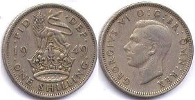 UK 1 shilling 1949