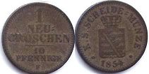 Saxony 1 new groschen 1854