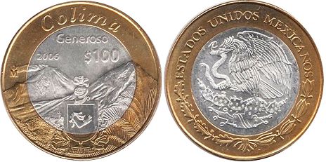 moneda Mexico 100 pesos 2006