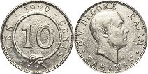 coin Sarawak 10 cents 1920