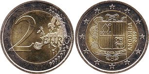moneta Andorra 2 euro 2019