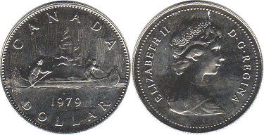 canadian pièce de monnaie Elizabeth II1 dollar 1979