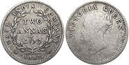 coin East India Company 2 anna 1841
