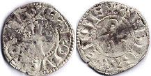 coin Anjou denier 1246-1285