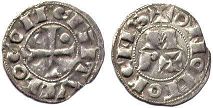coin Bearn denier XI-XIII century