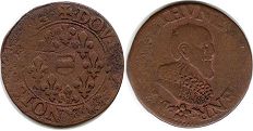coin Boisbelle and Henrichemont double denier 1636