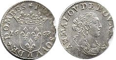 coin Dombes 1/12 ecu 1668