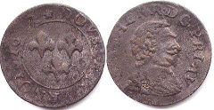 coin Orange 2 denier 1642