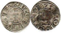 coin Toulouse denier 1249-1271
