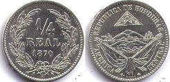 Honduras 1/4 real 1870