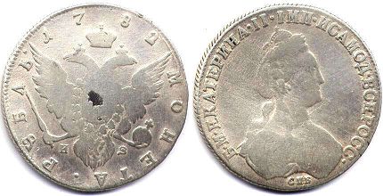 Russia 1 rouble 1782