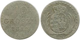 coin Poland 10 groszy 1813