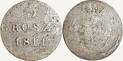 coin Poland 5 groszy 1811