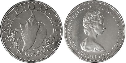 coin Bahamas 1 dollar 1971