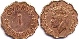 Cyprus 1 piaster 1945