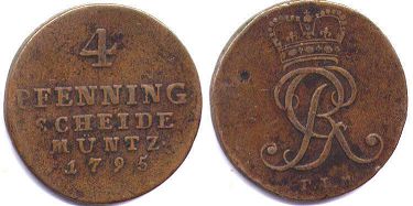 Brunswick-Luneburg-Calenberg 4 pfennig 1795